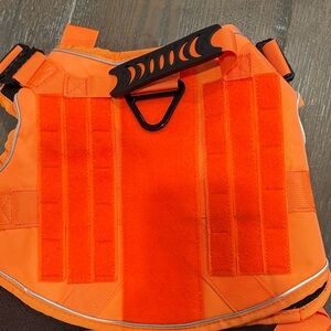 Orange Dog Harness with Black Accents